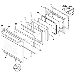 79095882301 Electric Range Door Parts diagram