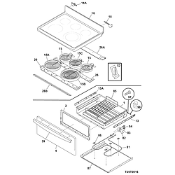 79096612401 Electric Range Top/drawer Parts diagram