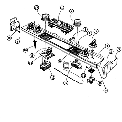 88370 Range Control panel Parts diagram