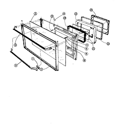 88370 Range Oven door-see thru black glass Parts diagram