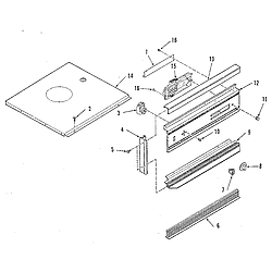 9113218811 Gas Built-In Oven Control panel section Parts diagram