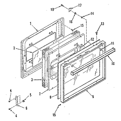 9113218891 Gas Built-In Oven Oven door section Parts diagram