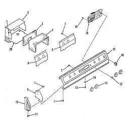 9113548813 Drop-In Gas Range Control panel Parts diagram