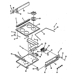 9113658811 Gas Range Main top section Parts diagram