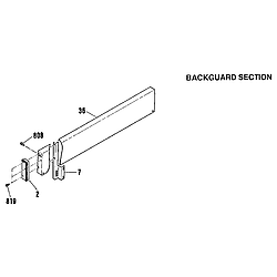 9113672991 Gas Range Backguard section Parts diagram