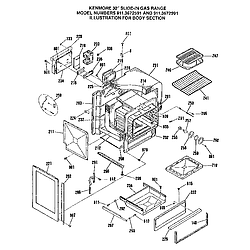 9113672991 Gas Range Body section Parts diagram