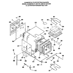 911401219 Elecric Built-In Oven Body section Parts diagram