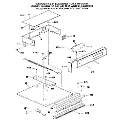 9114012190 Elecric Built-In Oven Control section Parts diagram