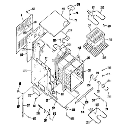 9114042591 Electric Built-In Oven Body section Parts diagram