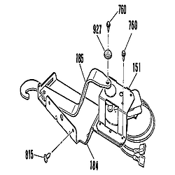 9114042591 Electric Built-In Oven Door lock section Parts diagram