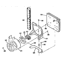 9114552092 Drop-In Electric Range Blower section Parts diagram