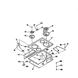 9114552190 Electric Drop-In Range Maintop Parts diagram