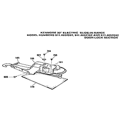 9114652092 Electric Slide - In Range Door lock section Parts diagram