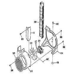 911465219 Slide-In Range Blower section Parts diagram