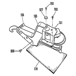 911465219 Slide-In Range Door lock section Parts diagram