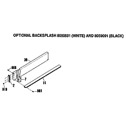 911467259 Slide-In Range Backsplash Parts diagram