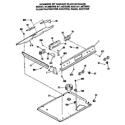 911467259 Slide-In Range Control panel section Parts diagram