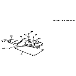 911467259 Slide-In Range Door lock section Parts diagram