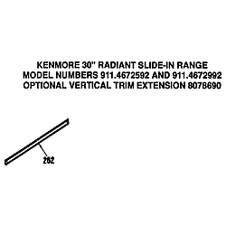 911467259 Slide-In Range Trim extension 8078690 Parts diagram