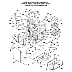 9114672991 Slide-In Range Body section Parts diagram