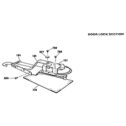 9114672991 Slide-In Range Door lock section Parts diagram