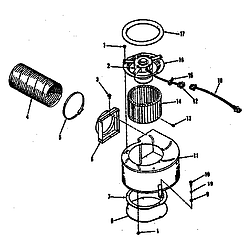 9114698812 Electric Range Blower section Parts diagram
