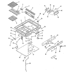 9114698812 Electric Range Main top section Parts diagram