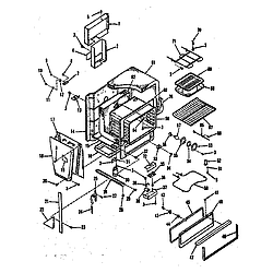 9114698812 Electric Range Oven body section Parts diagram