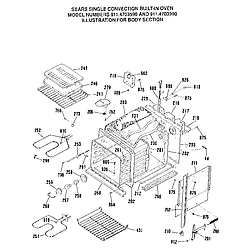 9114703990 Convection Built-In Oven Body section Parts diagram