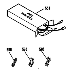 9114742593 Electric Built-In Oven Wire harness and components Parts diagram