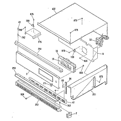 9114742990 Electric Built-In Oven Control panel section Parts diagram