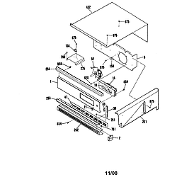 9114742994 Wall Oven Control panel Parts diagram