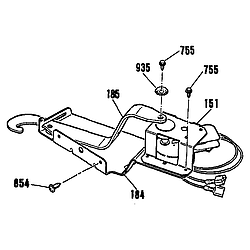 9114742994 Wall Oven Door lock Parts diagram