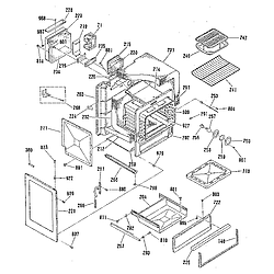 9117390991 Gas Range Body section Parts diagram