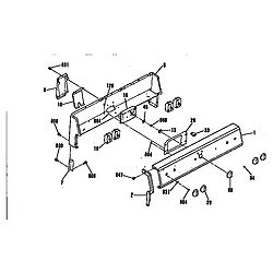 911931319 Electric Range Backguard section Parts diagram