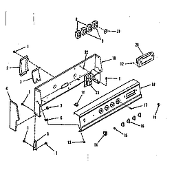 91193588 Electric Range Backguard section Parts diagram