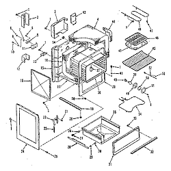 91193588 Electric Range Body section Parts diagram