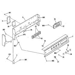 911935918 Electric Range Backguard section Parts diagram