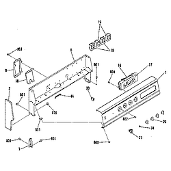 911936918 Electric Range Backguard section Parts diagram