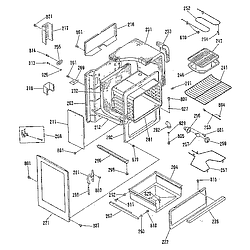 911936918 Electric Range Body section Parts diagram