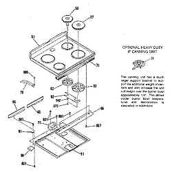 911936918 Electric Range Main top section Parts diagram