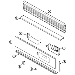 9475XVB Range Control panel Parts diagram