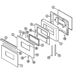 9475XVB Range Door Parts diagram