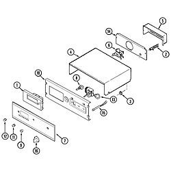 9825VUV Electric Oven Control panel Parts diagram