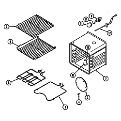 9855VVV Range Oven Parts diagram