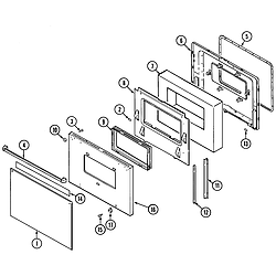 9875XRB Range Door Parts diagram