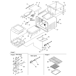 ACS3350AB Gas Range Cavity Parts diagram