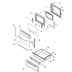 AGR5835QDQ Freestanding Gas Range Door/drawer Parts diagram