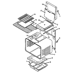 AGS761L Gas Range Oven assembly Parts diagram