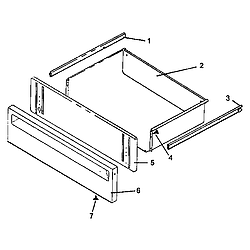 AGS761L Gas Range Storage drawer assembly Parts diagram